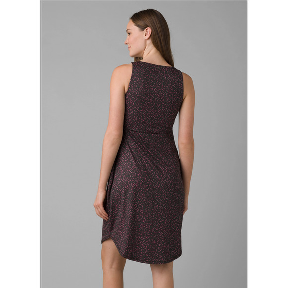 prAna Size S Emerald Lake Dress Deep Pine Spots Purple Sleeveless Athleisure NEW - Picture 2 of 12